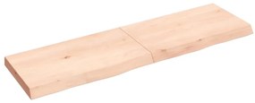 vidaXL Prateleira de parede 140x40x(2-6)cm carvalho maciço não tratado