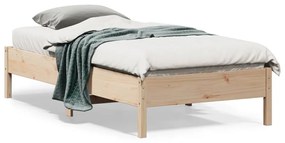 842730 vidaXL Estrutura de cama 75x190 cm madeira de pinho maciça