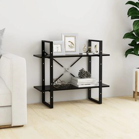 Estante com 2 prateleiras 80x30x70 cm derivados madeira preto