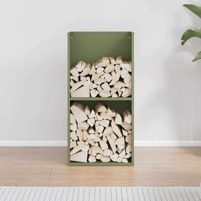 Suporte para lenha aço laminado a frio verde azeitona
