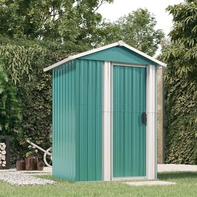 Abrigo de jardim 126x97,5x177 cm aço galvanizado verde