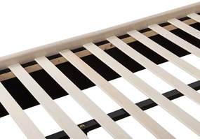 Cama de casal com arrumação em veludo creme 180 x 200 cm NOYERS Beliani