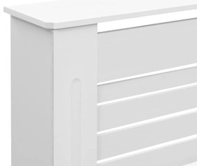 Coberturas de radiador 2 pcs 152x19x81,5 cm MDF branco