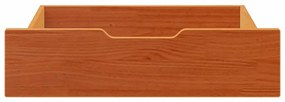 Gavetas para cama 2 pcs 75x55x17 cm pinho maciço castanho-mel
