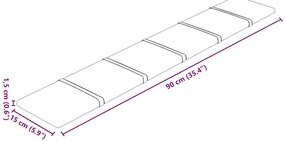 Painel de parede 12 pcs 90x15 cm tecido 1,62 m² vermelho tinto