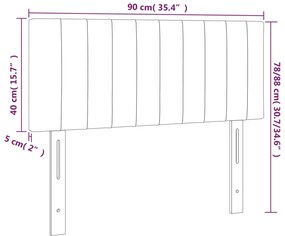 Cabeceira de cama tecido 90x5x78/88 cm preto