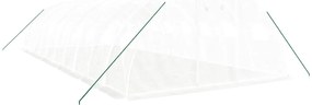 Estufa com estrutura de aço 40 m² 10x4x2 m branco