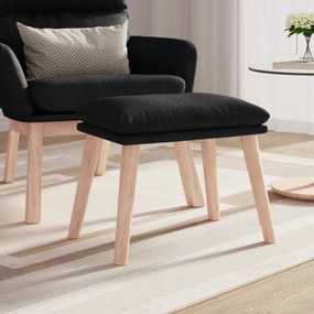 vidaXL Apoio de pés 45x29,5x35 cm tecido preto