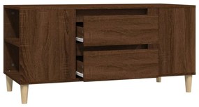 Móvel p/ TV 102x44,5x50 cm derivados madeira carvalho castanho