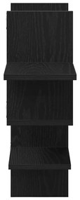 Prateleira de parede 124,5x18x60,5cm carvalho preto