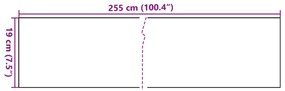 Telas de varanda 10 pcs 255x19 cm vime PE preto