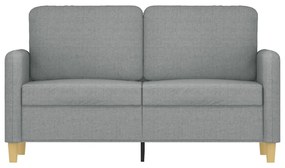 Sofá de 2 lugares em tecido 120 cm cinzento-claro