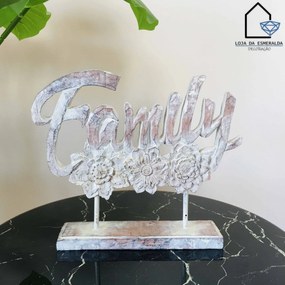 Placa Family | Flowers | 25x5x21CM