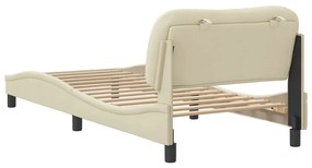 Estrutura de cama sem colchão 80x200 cm creme