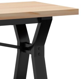 Mesa de centro estrutura em Y 160x40x45,5cm pinho/aço