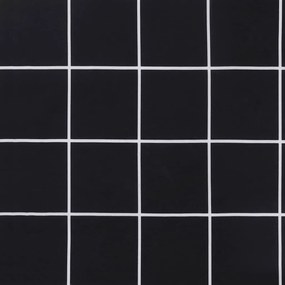 Almofadões p/ banco de jardim 2 pcs tecido oxford xadrez preto