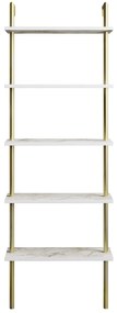Estante Paula – Branco e Dourado – 60 cm x 174 cm x 22 cm