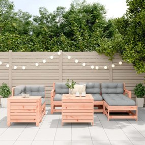 7 pcs conjunto sofás jardim madeira abeto-de-douglas