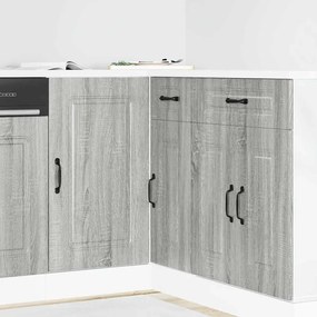 Armário baixo cozinha Kalmar madeira engenharia sonoma cinzento