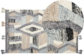 Tapete Kilim em lã multicolor 80 x 150 cm AYGEZARD Beliani