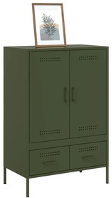 Móvel alto 68x39x101,5 cm aço verde azeitona