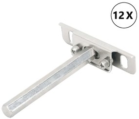 vidaXL Suportes de prateleira flutuantes 12pcs invisível Ø12x100 mm