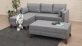 Sofá-Cama de Canto Bella – Cinzento – 205 x 85 x 140 cm