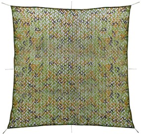 vidaXL Rede de camuflagem com saco de armazenamento 5x5 m verde