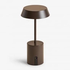 Lâmpada De Mesa Led Sem Fios Uliana Castanho Chocolate - Sklum