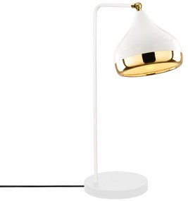 Candeeiro de Mesa Yildo – Branco e Ouro – 17 x 26 cm