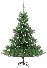 vidaXL Árvore Natal artificial LEDs/bolas 180cm abeto caucasiano verde