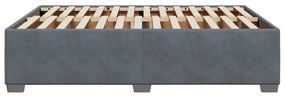 Estrutura de cama sem colchão 140x200 cm veludo cinzento-escuro