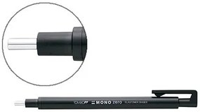 Porta Borrachas Tombow com Clip Ponta de Borracha Preta Redonda 2,3 mm Diametro Cor Preto