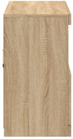 Aparador com luzes LED 81x37x67 cm carvalho sonoma