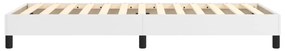 Estrutura de cama 90x190 cm couro artificial branco