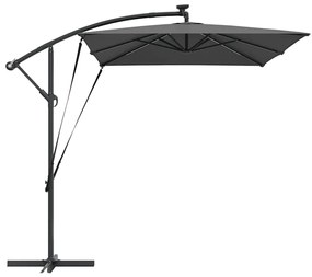 Guarda-sol de Bananeira Cantilever Antracite 294 x 200 x 254 cm