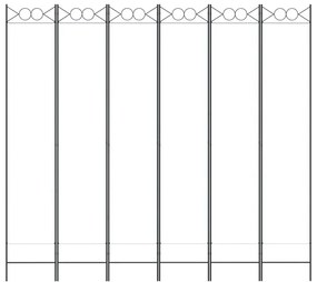 Divisória/biombo com 6 painéis 240x220 cm tecido branco