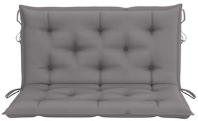 Banco baloiço 2 lug. bambu c/ folhas palmeira e almofadão 202cm
