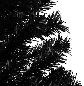 Árvore Natal artificial pré-iluminada c/ bolas 240cm PVC preto