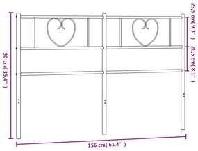 Cabeceira de cama 150 cm metal branco