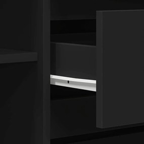 Sideboard Preto 120x41x75 cm Madeira de engenharia