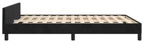Estrutura de cama sem colchão 140x200 cm veludo preto