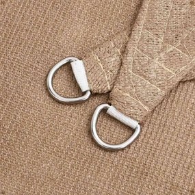 Para-sol estilo vela 160 g/m² 4/5x3 m PEAD cinzento-acastanhado