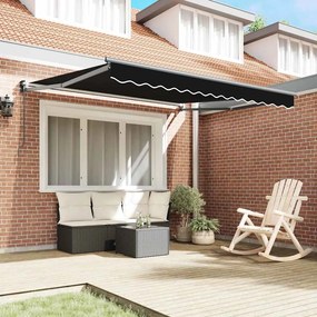 Toldo Retrátil Manual Preto 350 x 250 cm