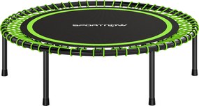 SPORTNOW Trampolim de Fitness Adultos Ø114 cm com Estrutura de Aço Reforçada para Treino de Pernas Corpo Verde e Preto | Aosom Portugal