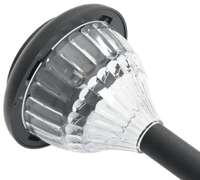 Luzes solares p/ caminhos c/ espigões 4 pcs branco quente e RGB
