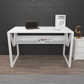 Secretária Lona – Branco – 120 cm x 72,8 cm x 60 cm
