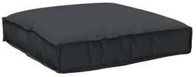 Almofada Pallet para Assento Preto 80x80x12 cm Tecido Oxford