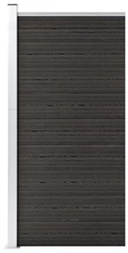 vidaXL Painel de cerca 95x186 cm WPC cinzento