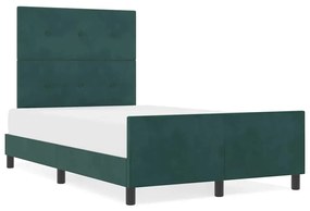 Cama vidaXL Verde Escuro 120x200 cm Veludo